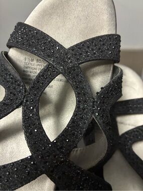 Black Sparkle Women's Dress Sandals